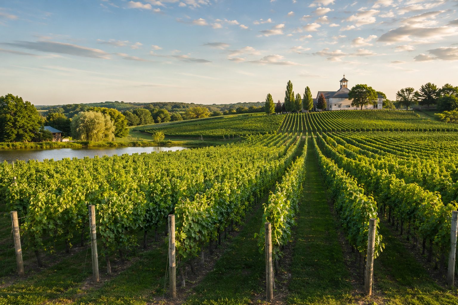 AI training for agri-food businesses, crops on a Canadian farm at golden hour