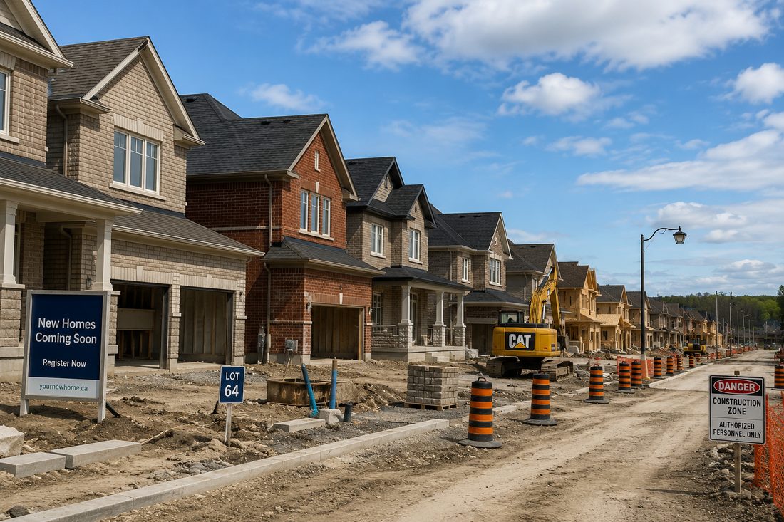 AI training for construction companies, a new residential construction site in Ontario